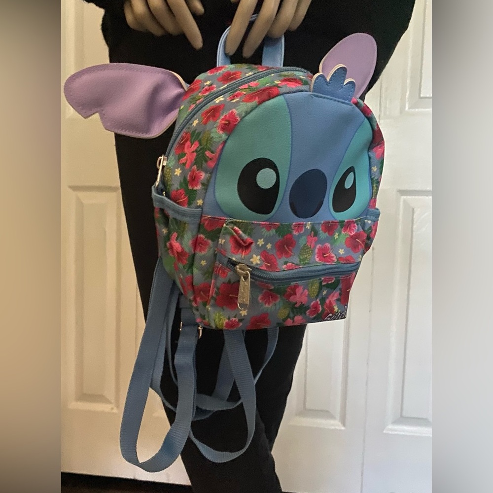 Disney Lilo & Stitch Mini Backpack stitch 3D Style Floral Print